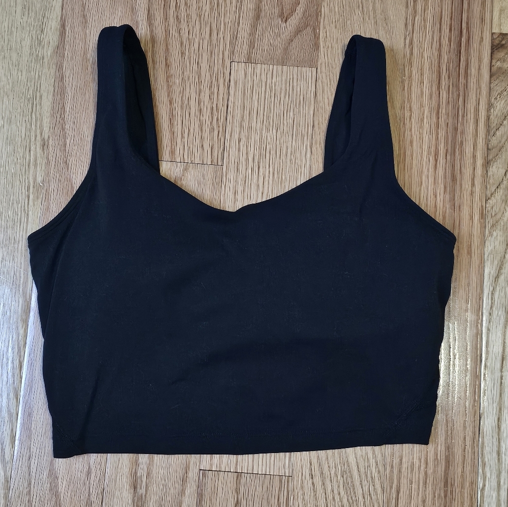 CRZ YOGA Black Seamless Crop Sports Bra